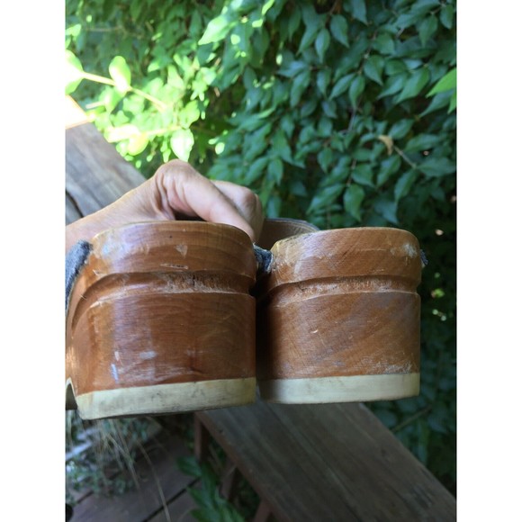 Troentorp Bastad Gray Suede Wood Clogs Sz EUR 40, US 9.5 Women’s Exc Cond Cute! - Picture 3 of 8